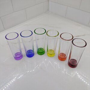 Libbey Neon Colors Crisa Shooter 2 0z Tall Shot Glasses Barware Set of 6